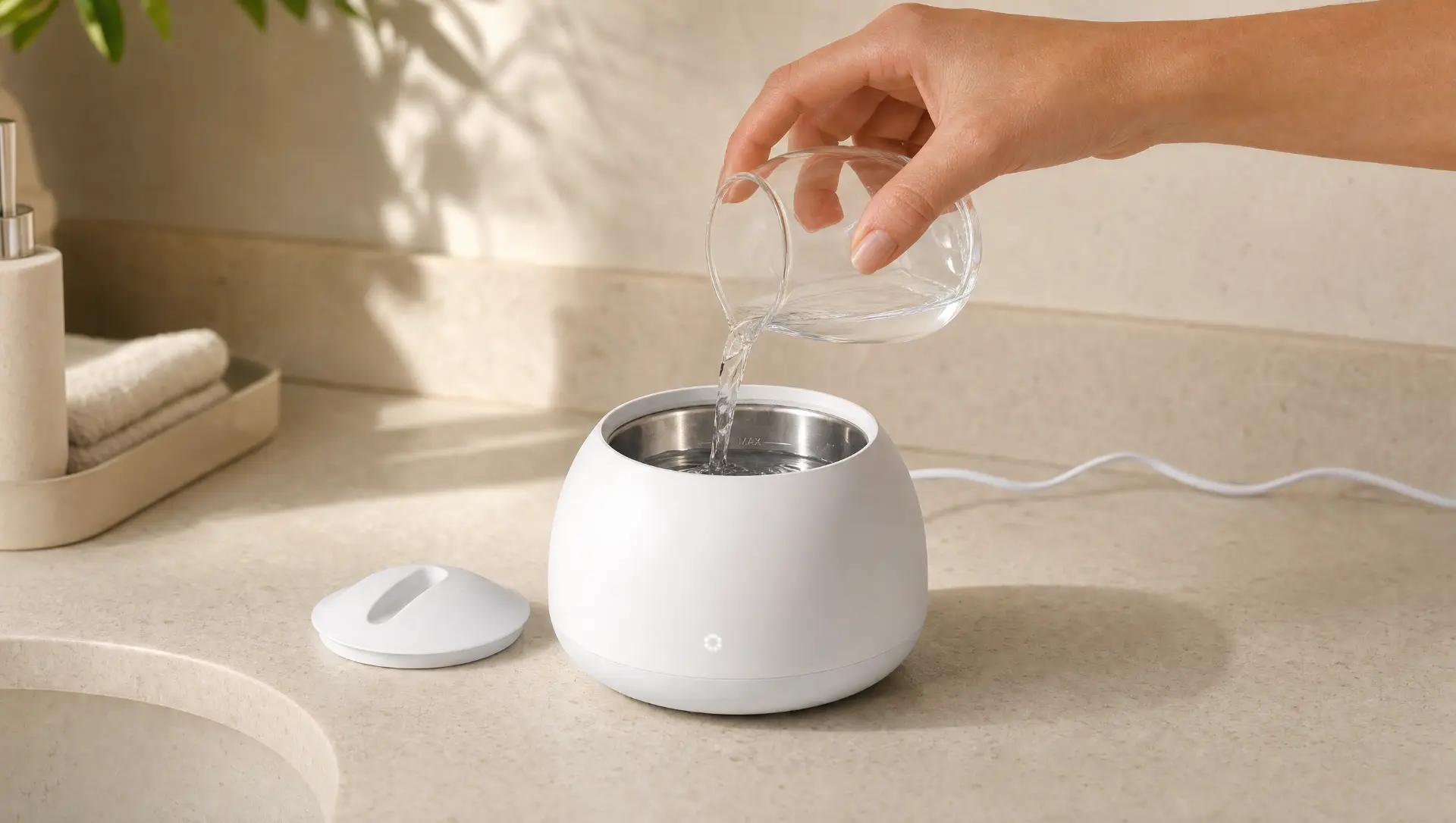 Fill it with cool water